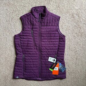 Storm Creek Vest Womens Small Full Zip Mock Neck NWT Puffer Purple Thermolite